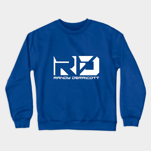 Randy Derricott Logo (White) Crewneck Sweatshirt by Randy Derricott Merch